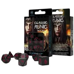 Набір кубиків Classic Runic Black & red Dice Set , 7 шт. (SCLR01)