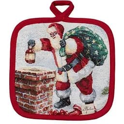 Прихватка гобеленова Прованс Санта Снігова зима 20х20 см (38050)