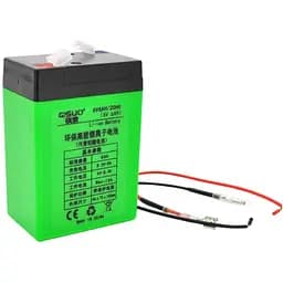 Аккумуляторная батарея QiSuo QS606СH литиевая 6V 6Ah Li-ion 18650 зарядное 8.4V 1A крокодилы