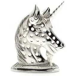 Підставка під кільця єдиноріг 12х8.5х3 см срібло (2582)
