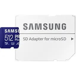 Карта пам'яті Samsung microSDXC PRO Plus 512GB Class 10 UHS-I U3 V30 A2 + SD Adapter (MB-MD512SA) [112861] - мініатюра 10