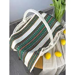 Пасхальний рушник лляний для кошика Рандеву 70х30 см Зелений