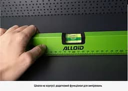 Рівень будівельний Alloid 3 капсули 120 см (LD-151120) - мініатюра 3