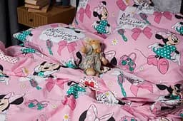 Комплект постільної білизни Moon&Star Бязь Gold Люкс Minnie's Makeover полуторний євро 160х220 наволочки 2х50х70 - мініатюра 5