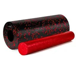 Массажный ролик (роллер) гладкий PowerPlay PP-4348 2 in 1 EPP Foam Roller Черно/Красный (33x14 см) (PP_4348_Red_(33*14))