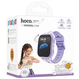 Дитячий cмарт-годинник Hoco Y108 4G with call function Purple - мініатюра 3