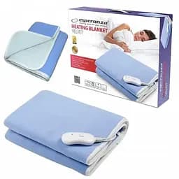 Електроковдра Esperanza EHB001 Velvet blue 150 х 80 cm електричний плед 60 Вт Поліестер 3 рівні регулювання