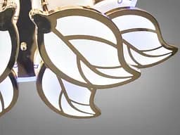 Люстра стельова LED Diasha 8028/8+4G, 180W, 4100K, золото, сучасний стиль для дому - мініатюра 4
