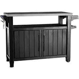 Стіл-буфет садовий для барбекю Keter Unity XL антрацит 207 л
