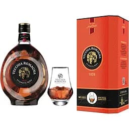 Бренді Vecchia Romagna Etichetta Nera, 38%, 0,7 л + келих (Q2226) - мініатюра 4