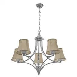 Люстра подвесная Brille прованс с абажуром E27 60W CH (BKL-649S/5)