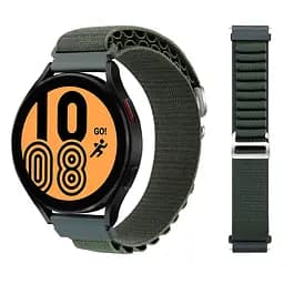 Ремінець для Samsung Gear S2 Classic - темно-зелений Watchbands NormalCloth Wave ширина кріплення 20мм нейлоновий (W26-0WB17487963) - мініатюра 4