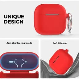 Чохол AhaStyle Colorful Silicone Case для AirPods 4 Red [133816] - мініатюра 2