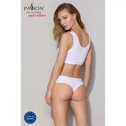 Трусики-бразиліана з бавовни Passion PS005 Panties white L - мініатюра 7