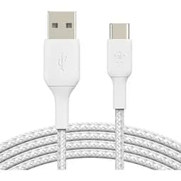 Кабель Belkin Boost Up Charge Braided USB-A to USB-C 2m White (CAB002BT2MWH) [158865]