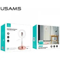Тримач з кільцевим освітленням Usams US-ZB120 Stretchable foldable holder 168 cm рожевий - мініатюра 7