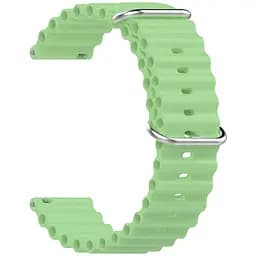 Ремінець для Samsung Galaxy Watch 4 44mm - зелений ширина кріплення 20мм силікон Watchbands Hump (W22-0WB10289017)