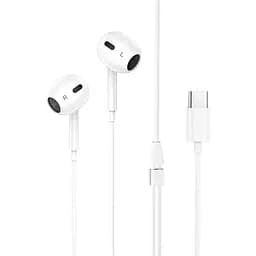 Навушники Hoco Type-C crystal earphones with mic M1 Max білі