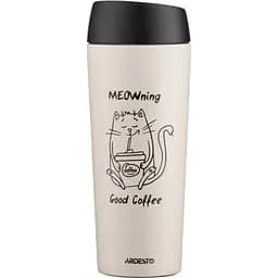 Термокружка Ardesto Coffee Тime Meowning 450 мл Бежева (AR2645WC)