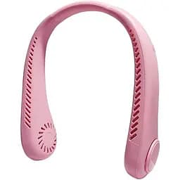 Міні-портативний шийний вентилятор 1500 мАг 3 швидкості для літніх видів спорту (рожевий)