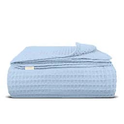 Плед-покрывало Cosas Skyey Greek Waffle вафельный 160х230 см голубой (Blanket_41Skyey_GreekWaffle_160x230)
