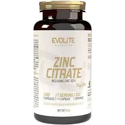 Цитрат цинку Evolite Nutrition Zinc Citrate, 100 вегакапсул для підтримки імунної системи
