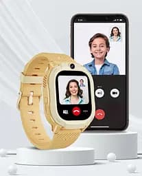 Дитячий смарт-годинник Lemfo T70 S з 4G прослуховуванням відеодзвінком і GPS-трекером Бежевий - мініатюра 4