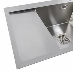 Кухонна мийка Platinum Handmade 65x50 R (квадратний сифон 3,0/1), Нержавіюча сталь - мініатюра 4
