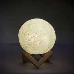 Світильник-нічник UFT Magic 3D Moon Touch Control Місяць 11 см на підставці жовтий колір світіння - мініатюра 3