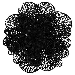 Ялинкова іграшка MIS LT Квітка новорічна велика 17х17х5 см чорний