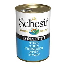 Вологий корм Schesir Tuna тунець в желе натуральні консерви для котів, банку 140г