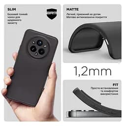 Чехол-накладка для смартфона Realme 14 Pro+ 5G, противоударный, силиконовый, термополиуретановый (ТПУ), с защитой камеры и корпуса, черный, защита всего корпуса, ArmorStandart (ARM83652) - мініатюра 3