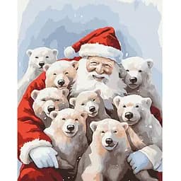 Картина за номерами Brushme Друзі Санти 40х50 см (BS53852)