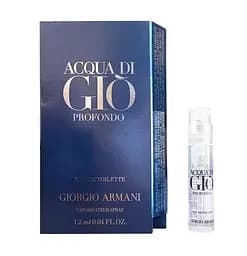 Туалетна вода Мініатюра Giorgio Armani Acqua Di Gio Profondo 1.2 мл