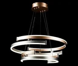Люстра стельова LED Splendid Ray L8503/600+400/2, 180W, сірий/золото, сучасний стиль з пультом та димером - мініатюра 4