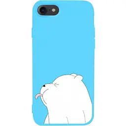 Чехол-накладка Toto Matt TPU 2 mm Print Case Apple iPhone 7/8/SE 2020 #57 Bear Tongue Sky Blue