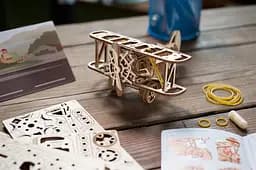 Механічний 3D Пазл Ukrainian Gears Міні-біплан, 84 елементи (70159) - мініатюра 8