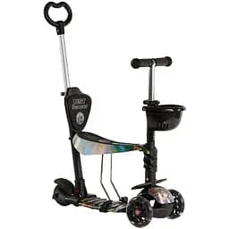 Самокат детский 5 в 1 Best Scooter 63-72х54х14 см Черный 000255089