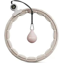 Хулахуп Hop-Sport HS-C113HH масажний з обважнювачем та лічильником бежевий