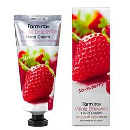 Крем для рук Увлажняющий FarmStay Strawberry с экстрактом клубники