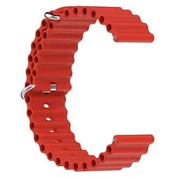 Ремінець для Realme Watch - червоний ширина кріплення 20мм силікон Watchbands Hump (W37-5WB11686141) - мініатюра 3