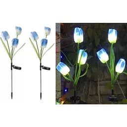 Светильники Sun Lamp садовые на солнечной батарее цветы тюльпаны 2 шт