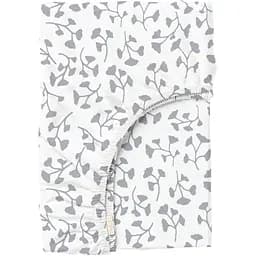 Простирадло Cosas на резинці в дитяче ліжечко 60х120 floret cs8, срібло (FoliageMiniGreyWhite_120)