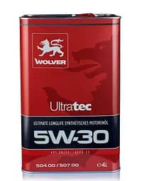 Автомобільна моторна олива WOLVER Ultratec 5W-30 4л