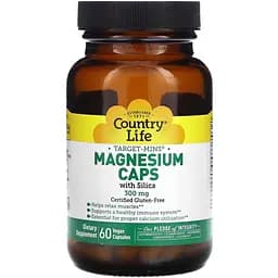 Витамины и минералы Country Life Target-Mins Magnesium Caps with Silica 300 мг 60 вегакапсул