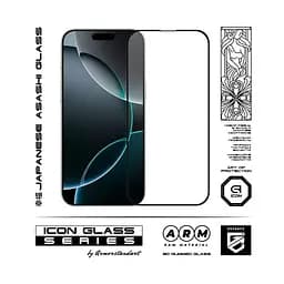 Захисне 3D скло для Apple iPhone 17 Pro Max, Icon 3D, загартоване, 9H, загартоване скло, повне проклеювання, протиударне, глянсове з олеофобним покриттям, на весь екран, сумісне з чохлами, проста установка, ArmorStandart (ARM86214) - мініатюра 2
