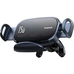  Автотримач із бездротовою зарядкою Baseus LightChaser Series Triple-Coil Wireless Charging Electric Car Mount Cluster Black