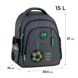 Рюкзак GoPack Education 2606S Run Play Win Темно-сірий (GO26-2606S-4) - мініатюра 2