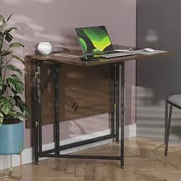 Стол трансформер книга Вуди Ferrum-decor 75x130x90 Черный металл ДСП Дуб Сонома Трюфель 16 мм (FRD-106747)