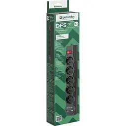 Мережевий фільтр живлення Defender DFS 751, 1.8m, 5роз., 2xUSB (99751) - мініатюра 4